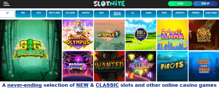Slotnite online casino games